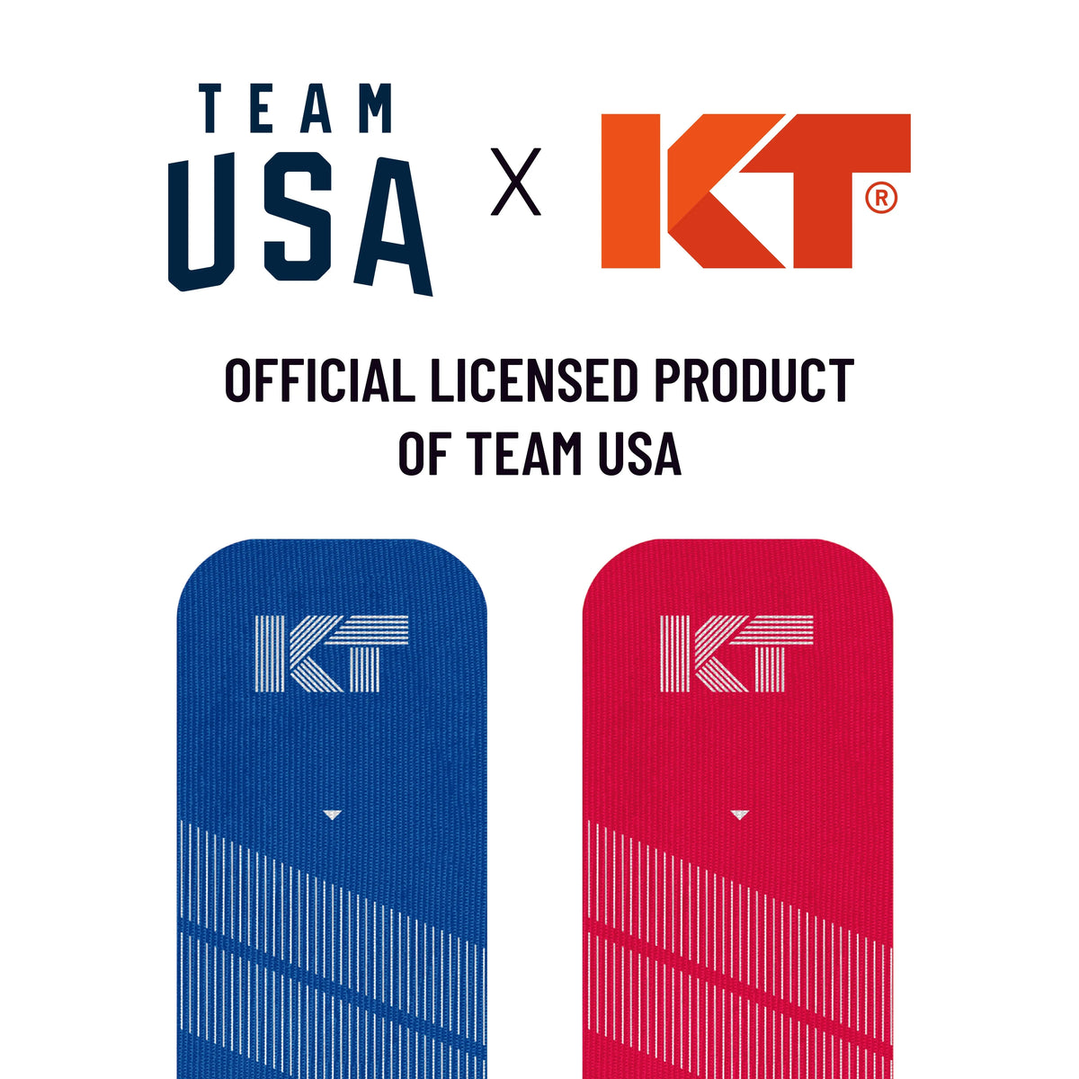Two KT branded products with Team USA and KT logos on a white background